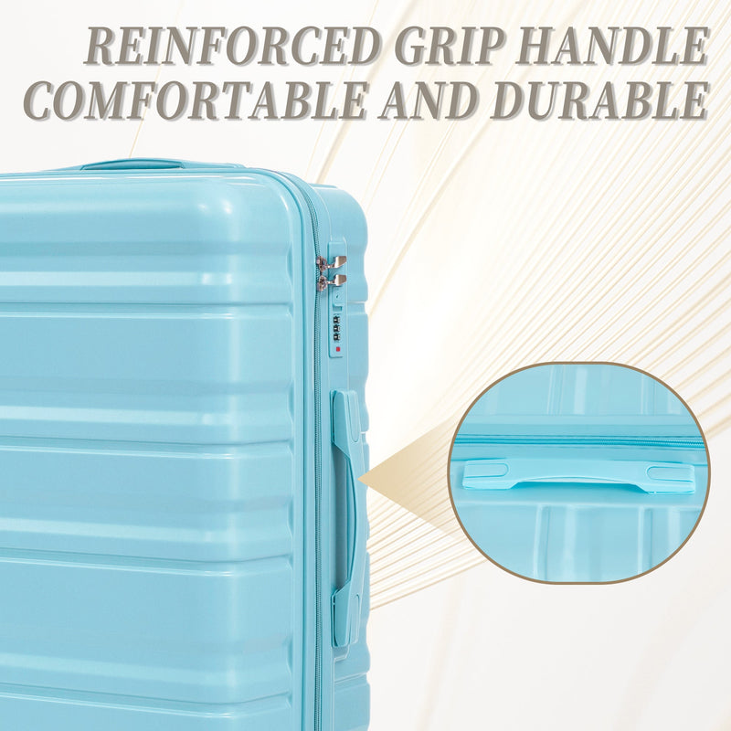 HIFINE Tourist 3-Piece ABS Spinner Wheel Luggage Set (Blue), photo 9 of 28