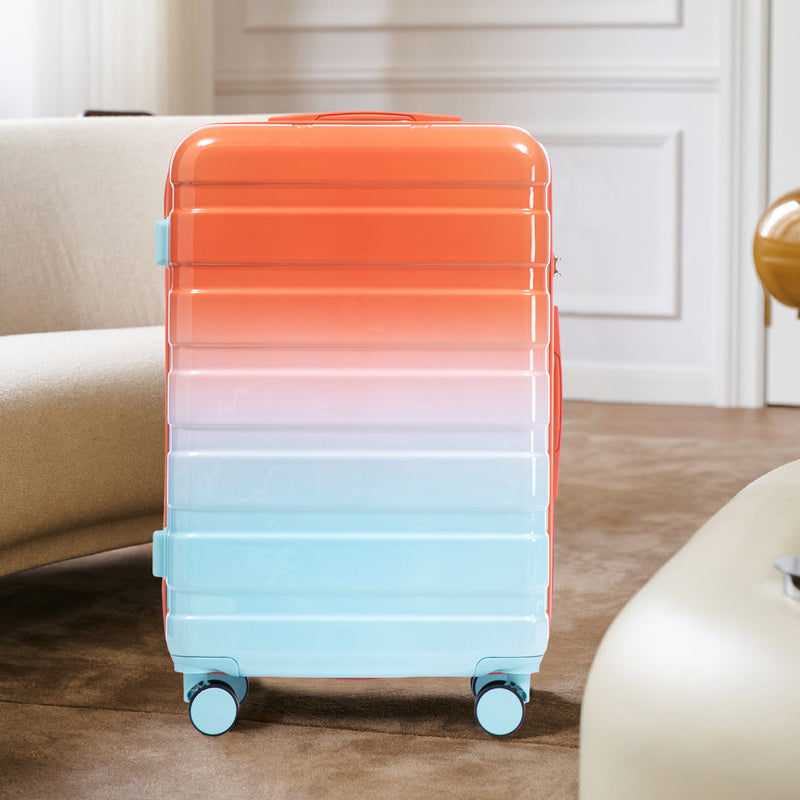 3-Piece Spinner Wheel Luggage Set with Silent Wheels - Blue Red, photo 11 of 26