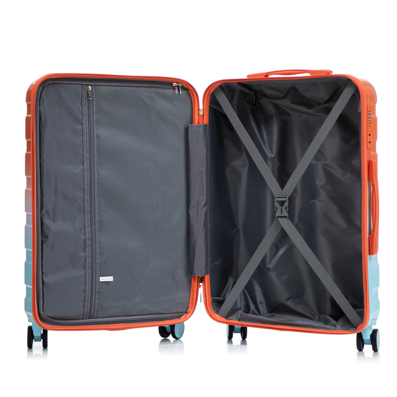 3-Piece Spinner Wheel Luggage Set with Silent Wheels - Blue Red, photo 18 of 26