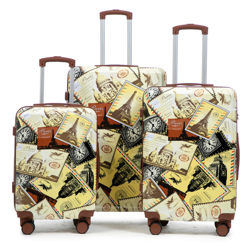 3-Piece Spinner Wheel Luggage Set with Waterproof Polycarbonate Shell - Black Vintage, photo 21 of 26