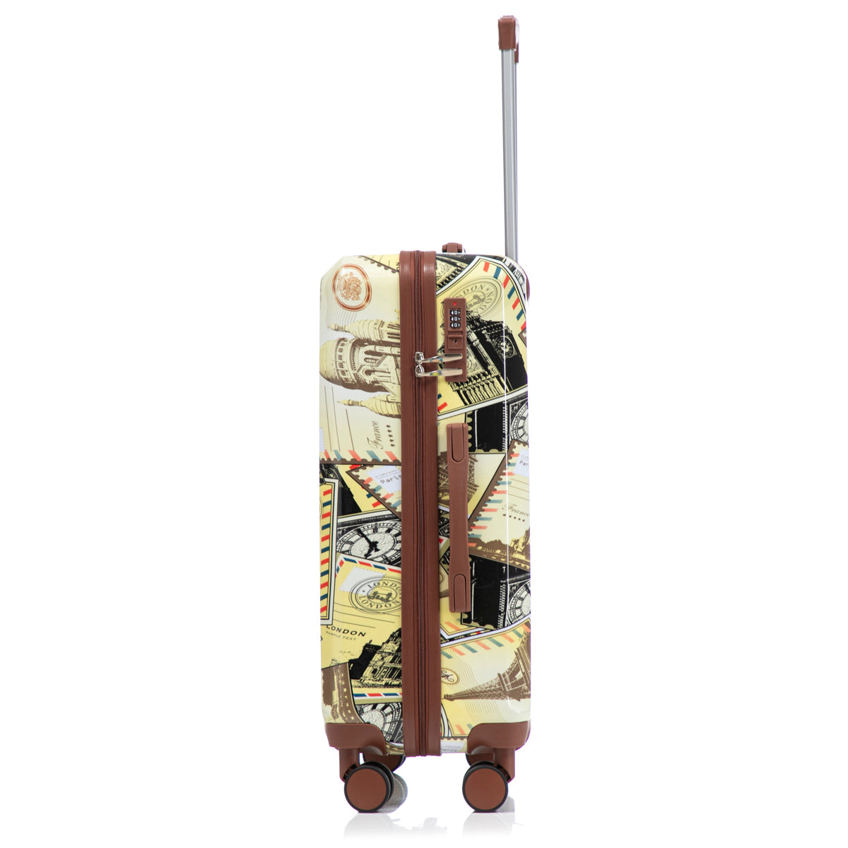 3-Piece Spinner Wheel Luggage Set with Waterproof Polycarbonate Shell - Black Vintage, photo 22 of 26