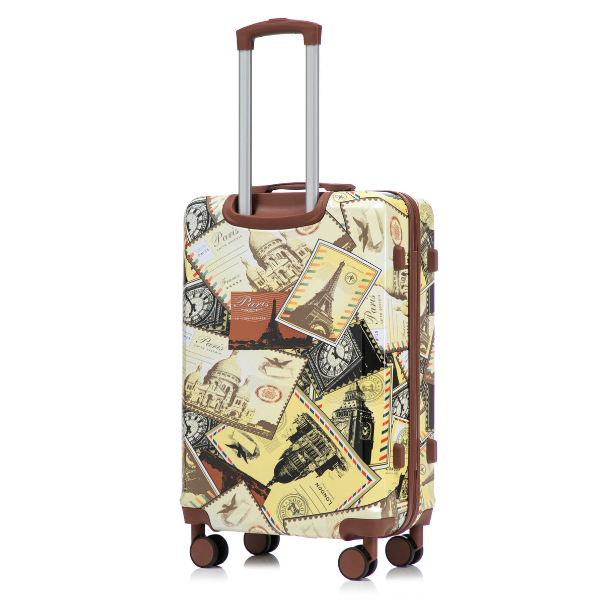 3-Piece Spinner Wheel Luggage Set with Waterproof Polycarbonate Shell - Black Vintage, photo 23 of 26