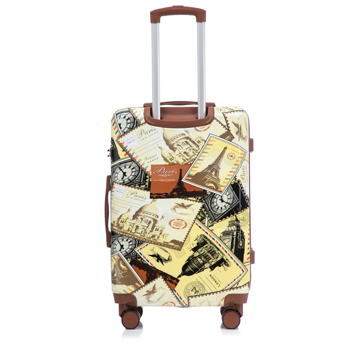 3-Piece Spinner Wheel Luggage Set with Waterproof Polycarbonate Shell - Black Vintage, photo 24 of 26