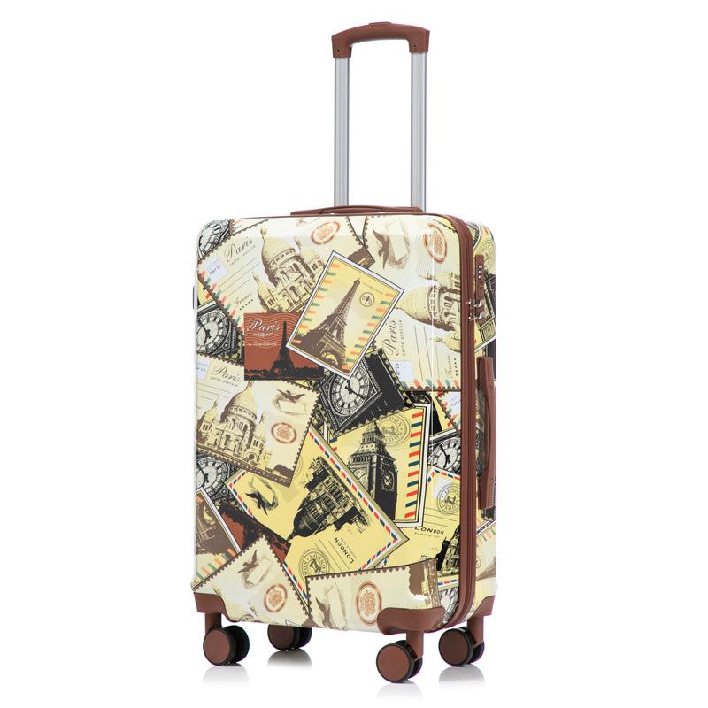 3-Piece Spinner Wheel Luggage Set with Waterproof Polycarbonate Shell - Black Vintage, photo 25 of 26