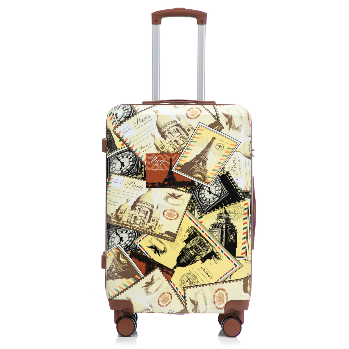 3-Piece Spinner Wheel Luggage Set with Waterproof Polycarbonate Shell - Black Vintage, photo 26 of 26