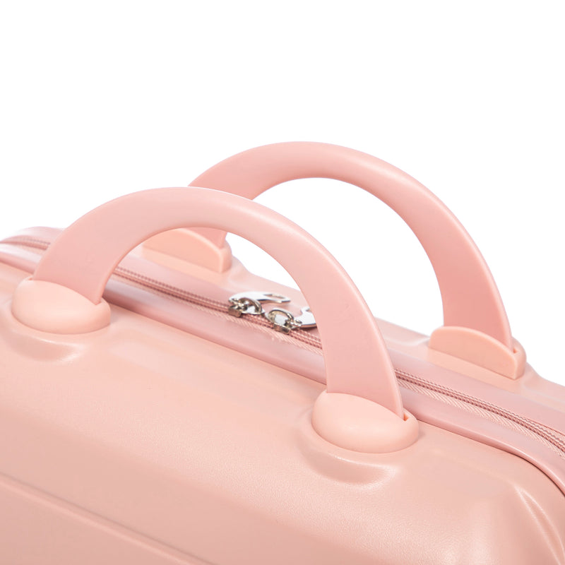 ABS 2-Piece Luggage Set with Spinner Wheels and Combination Lock - Pink, photo 25 of 38