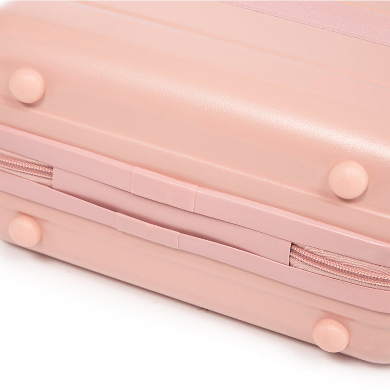 ABS 2-Piece Luggage Set with Spinner Wheels and Combination Lock - Pink, photo 26 of 38