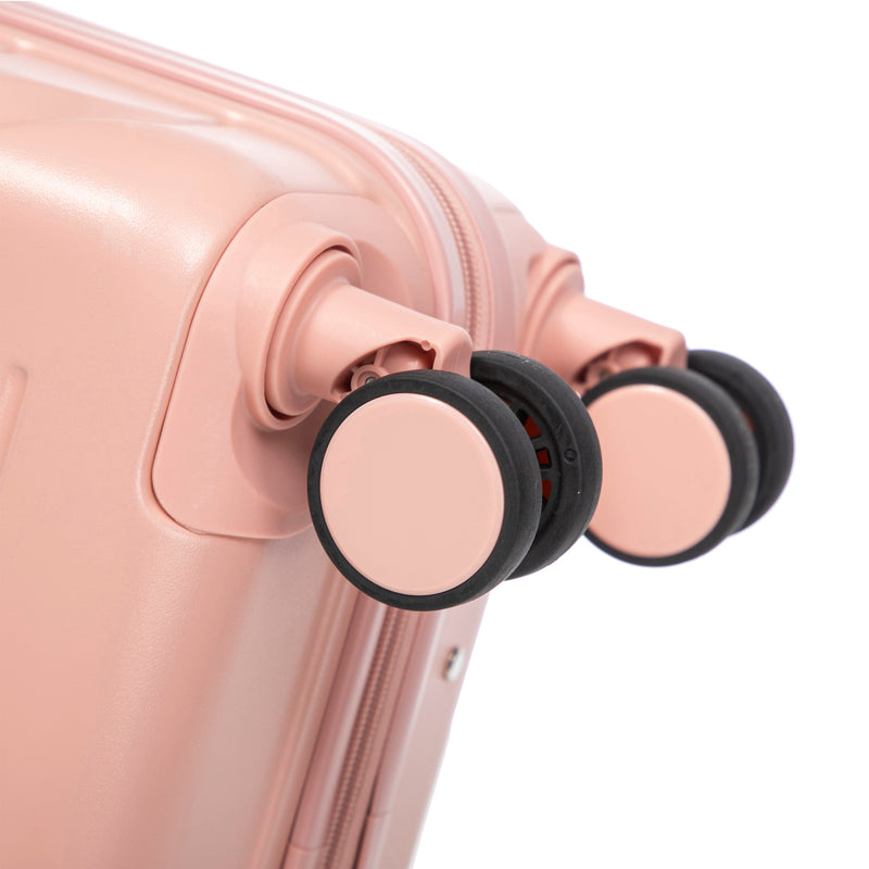 ABS 2-Piece Luggage Set with Spinner Wheels and Combination Lock - Pink, photo 37 of 38