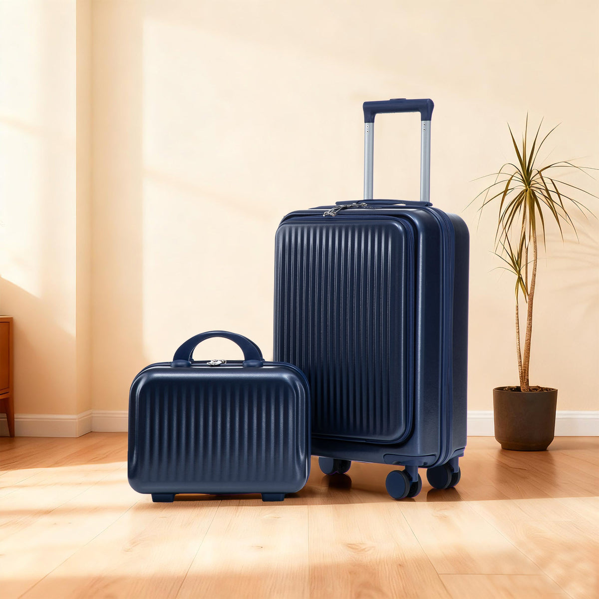 ABS Spinner Luggage Set with Combination Lock - Navy, photo 14 of 47