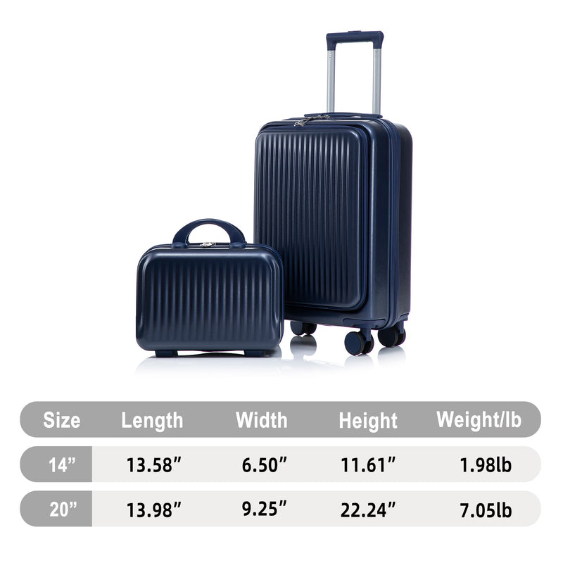 ABS Spinner Luggage Set with Combination Lock - Navy, photo 5 of 47