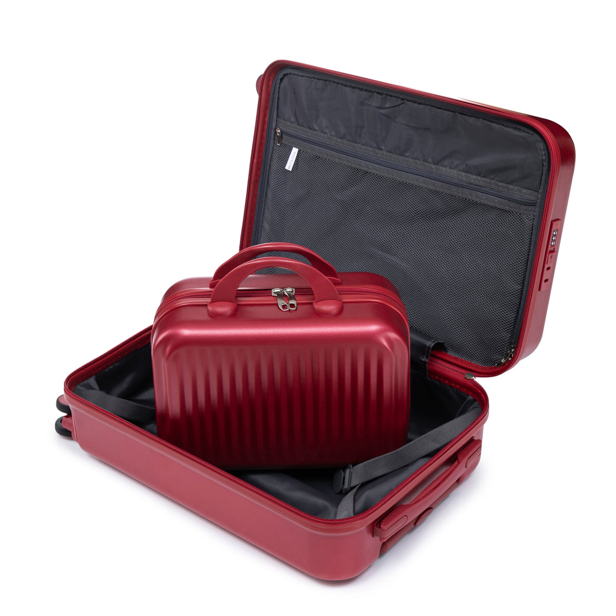 ABS Spinner Wheel Luggage Set with Combination Lock - Red, photo 26 of 47