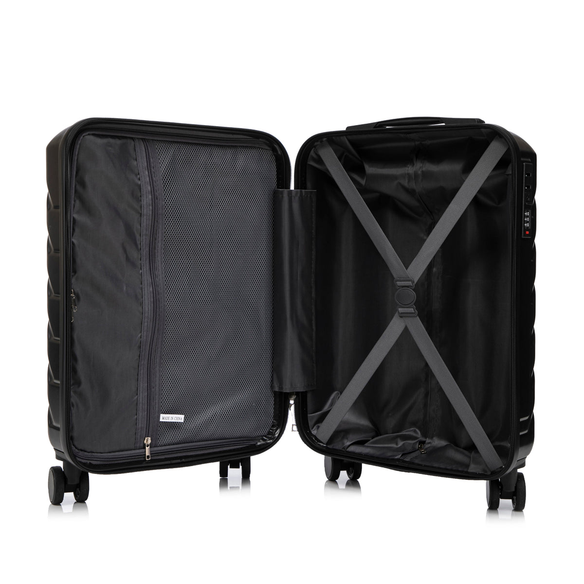 ABS Spinner Wheel Luggage Set with Combination Lock - Black, photo 38 of 38