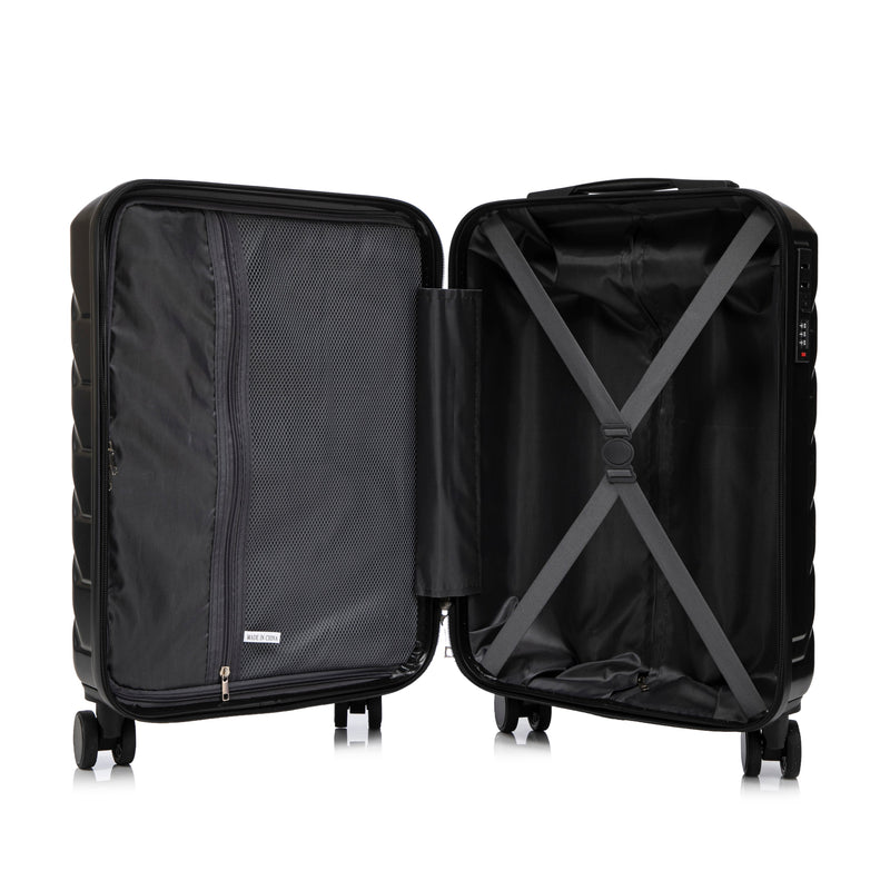 ABS Spinner Wheel Luggage Set with Combination Lock - Black, photo 38 of 38
