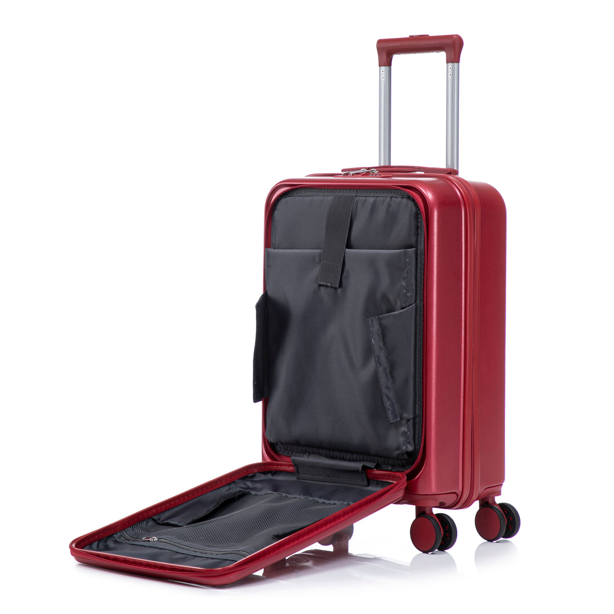 ABS Spinner Wheel Luggage Set with Combination Lock - Red, photo 44 of 47