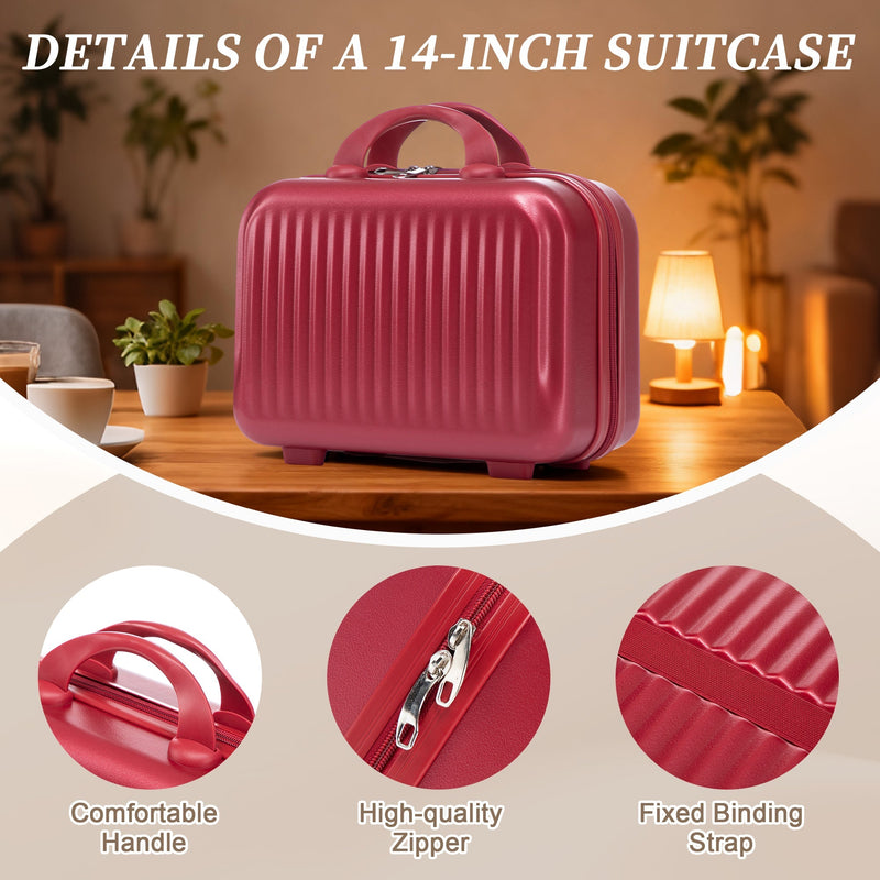 ABS Spinner Wheel Luggage Set with Combination Lock - Red, photo 9 of 47