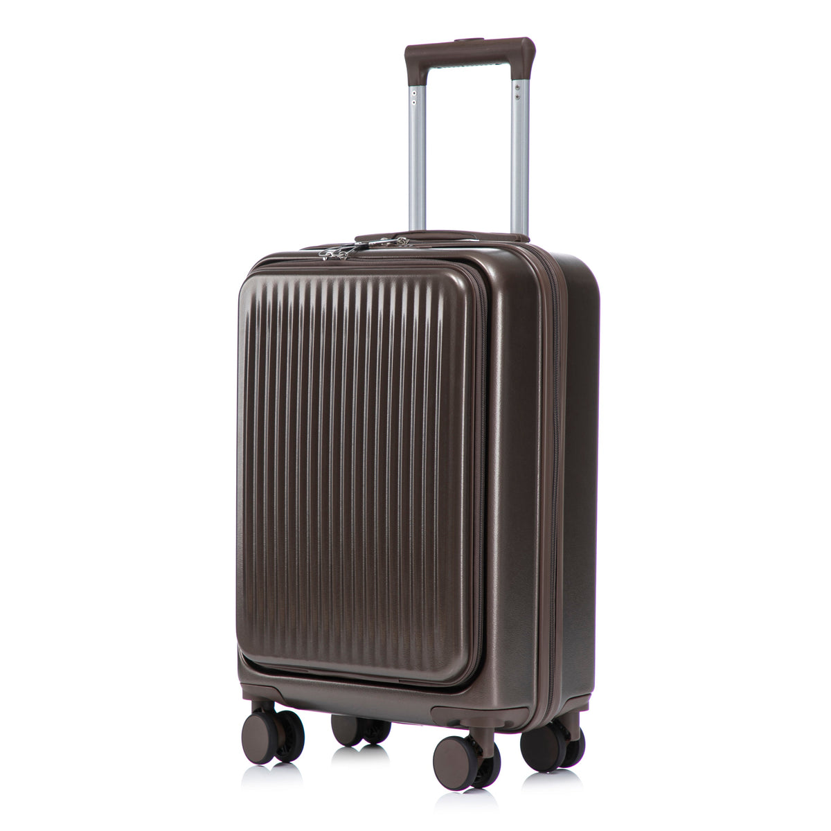 ABS Spinner Wheel Luggage Set with Cosmetic Case - Brown, photo 16 of 47