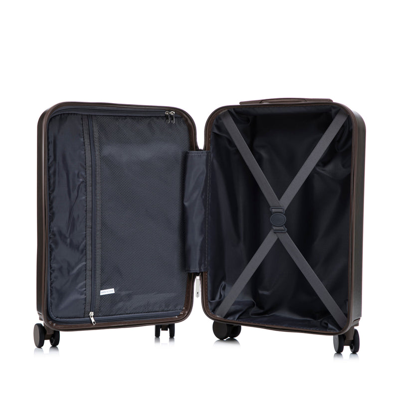 ABS Spinner Wheel Luggage Set with Cosmetic Case - Brown, photo 19 of 47