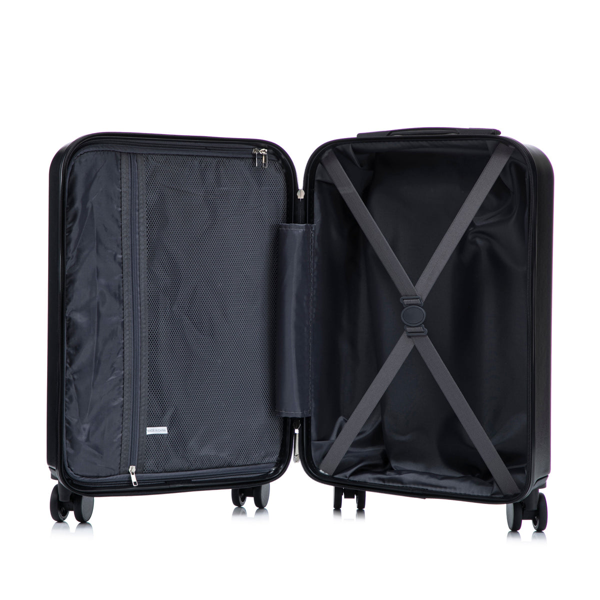 ABS Spinner Wheel Luggage Set with Cosmetic Case - Black, photo 19 of 47