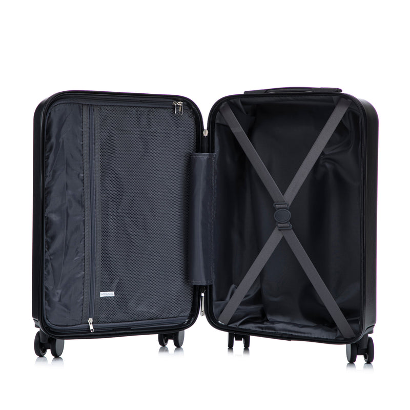 ABS Spinner Wheel Luggage Set with Cosmetic Case - Black, photo 19 of 47