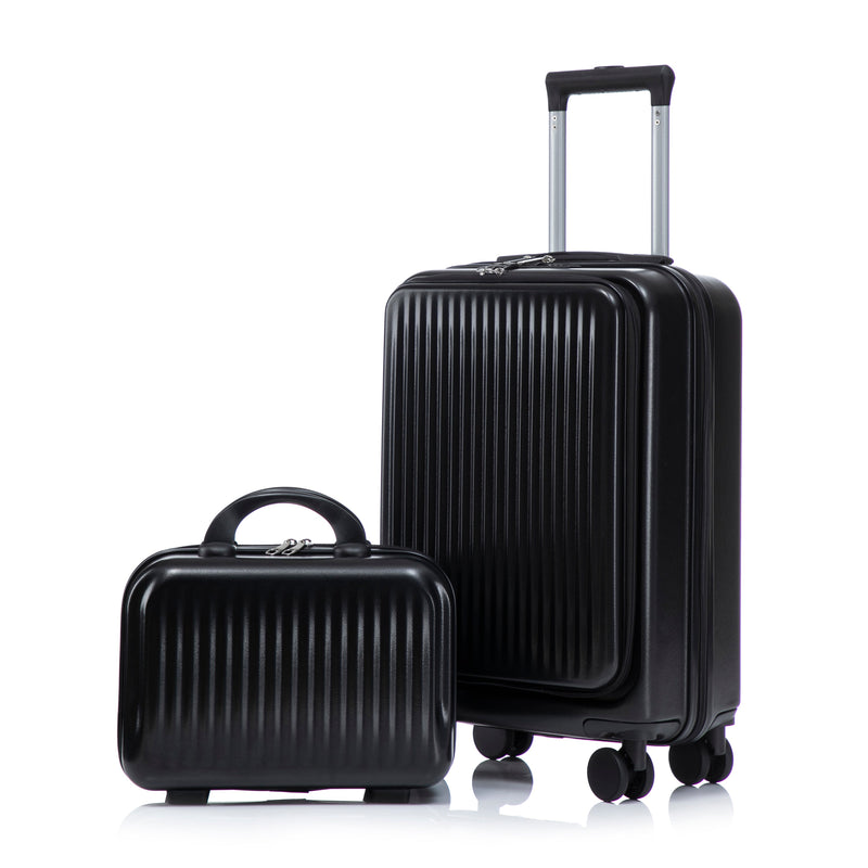 ABS Spinner Wheel Luggage Set with Cosmetic Case - Black, photo 2 of 47