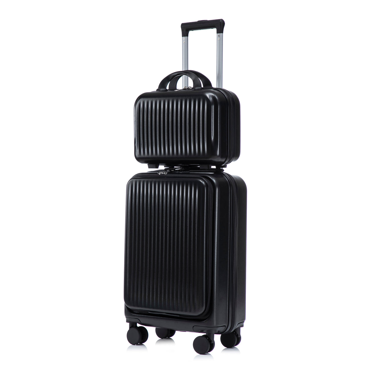 ABS Spinner Wheel Luggage Set with Cosmetic Case - Black, photo 27 of 47