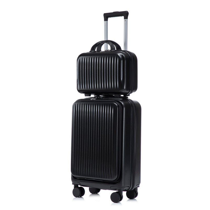 ABS Spinner Wheel Luggage Set with Cosmetic Case - Black, photo 27 of 47