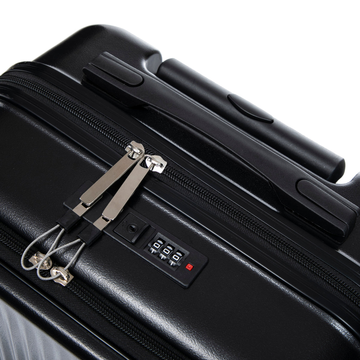 ABS Spinner Wheel Luggage Set with Cosmetic Case - Black, photo 37 of 47