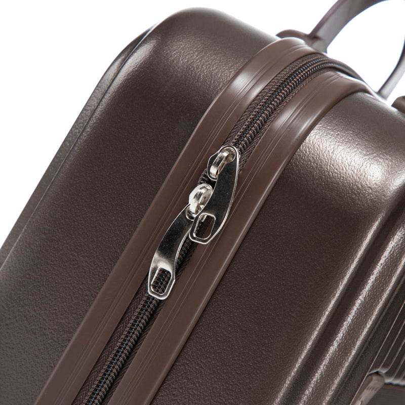 ABS Spinner Wheel Luggage Set with Cosmetic Case - Brown, photo 42 of 47