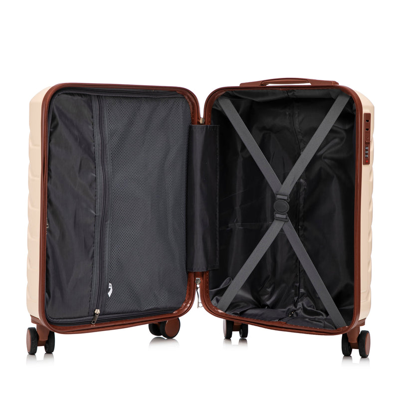 Beige 2-Piece Spinner Luggage Set with Hard Shell - Beige, photo 38 of 38