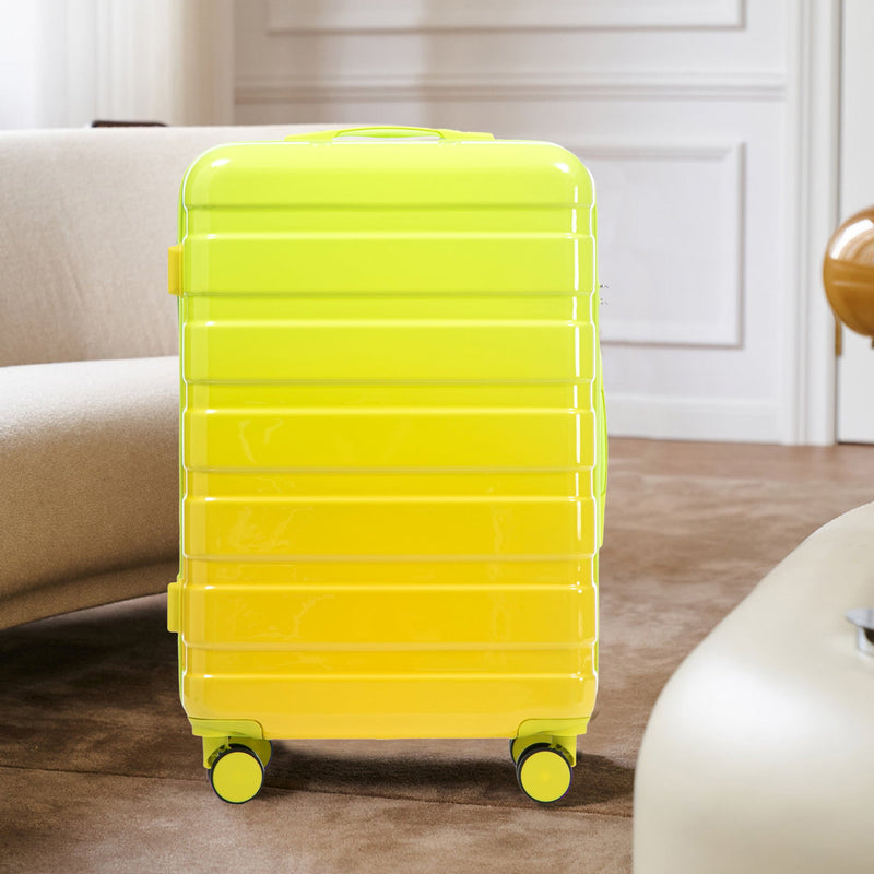 PC Spinner Wheel Luggage Set with 360° Wheels - Green + Yellow, photo 10 of 26
