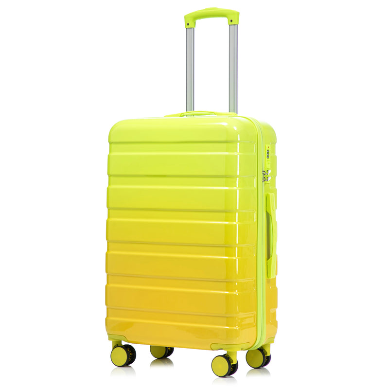 PC Spinner Wheel Luggage Set with 360° Wheels - Green + Yellow, photo 22 of 26
