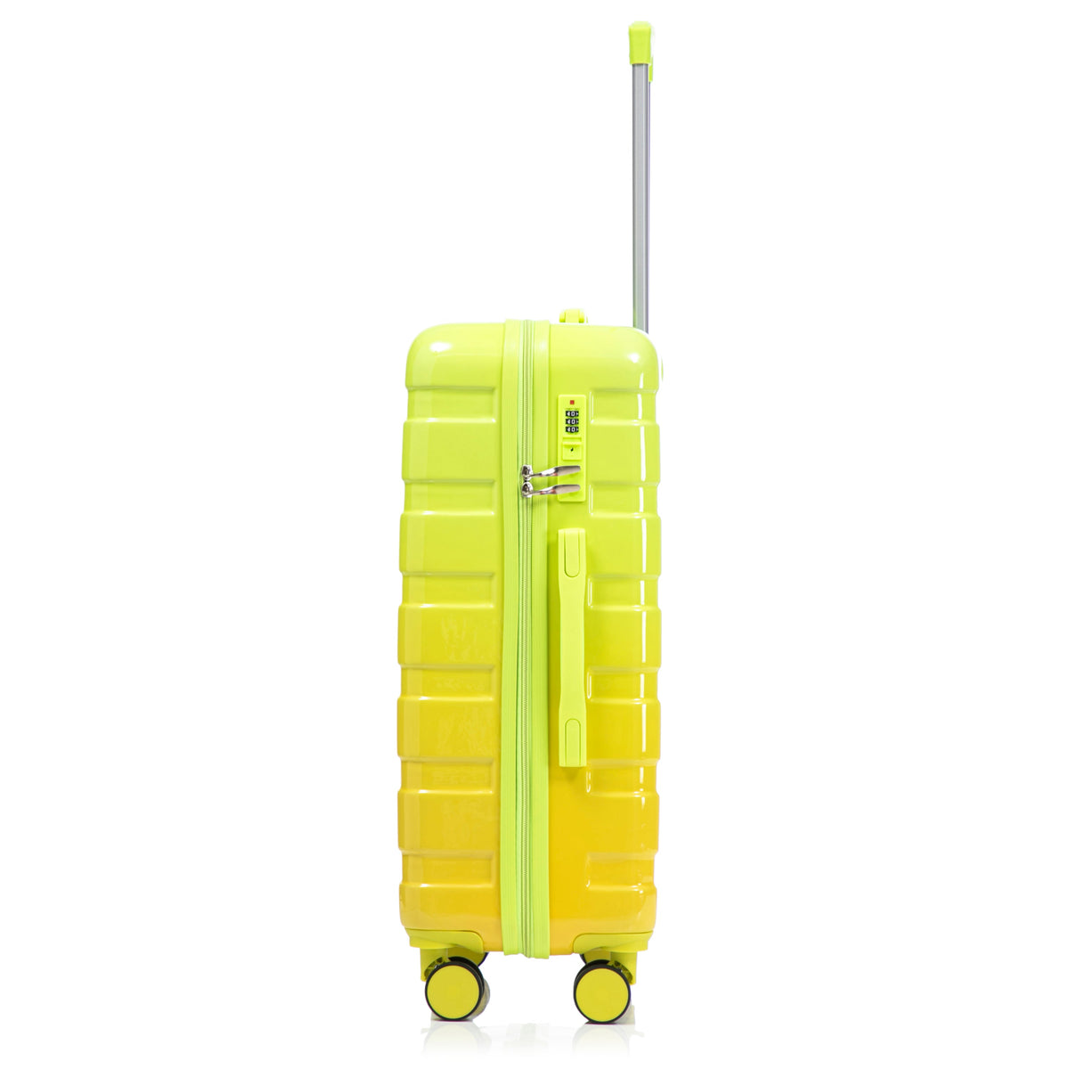 PC Spinner Wheel Luggage Set with 360° Wheels - Green + Yellow, photo 25 of 26