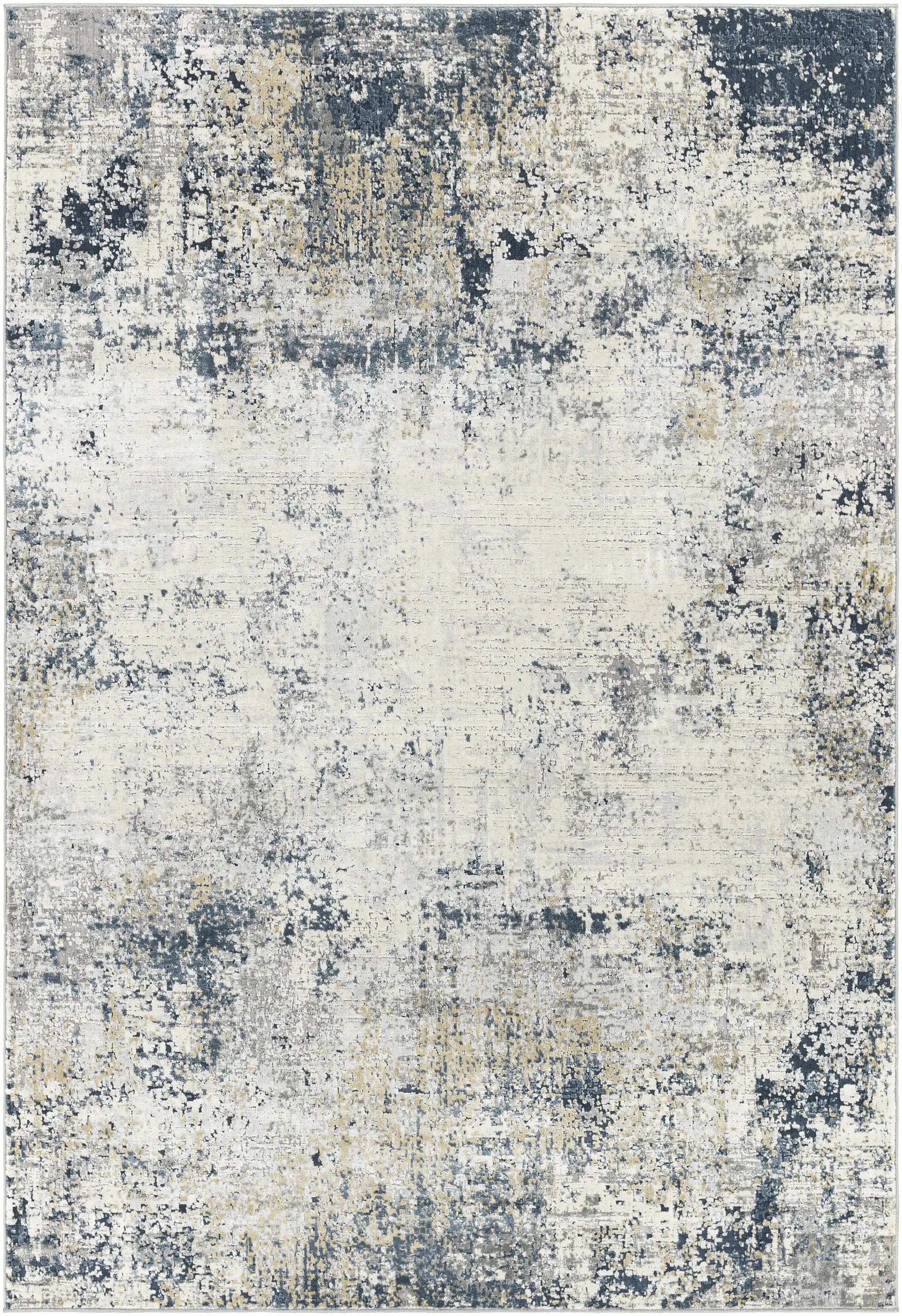Higden Abstract Denim Blue Rug by Boutique Rugs