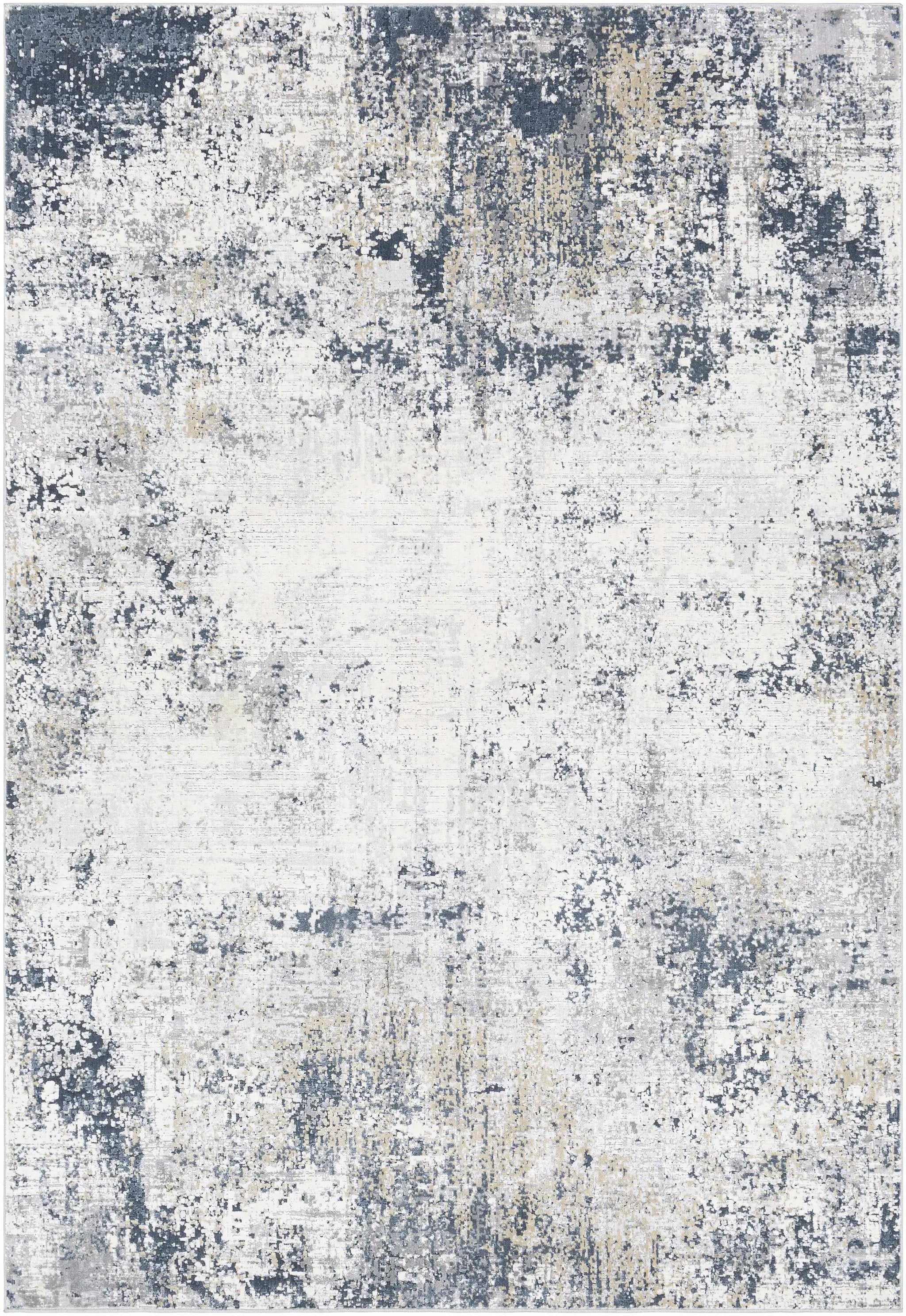 Higden Abstract Denim Blue Rug by Boutique Rugs