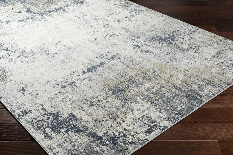 Higden Abstract Denim Blue Rug by Boutique Rugs
