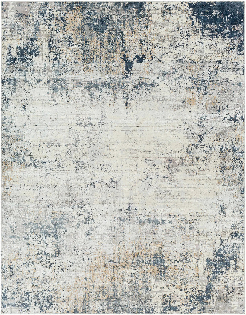 Higden Abstract Denim Blue Rug by Boutique Rugs