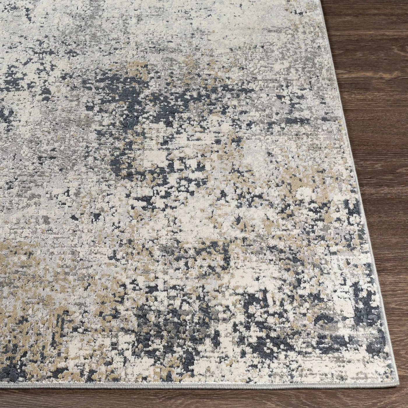 Higden Abstract Denim Blue Rug by Boutique Rugs