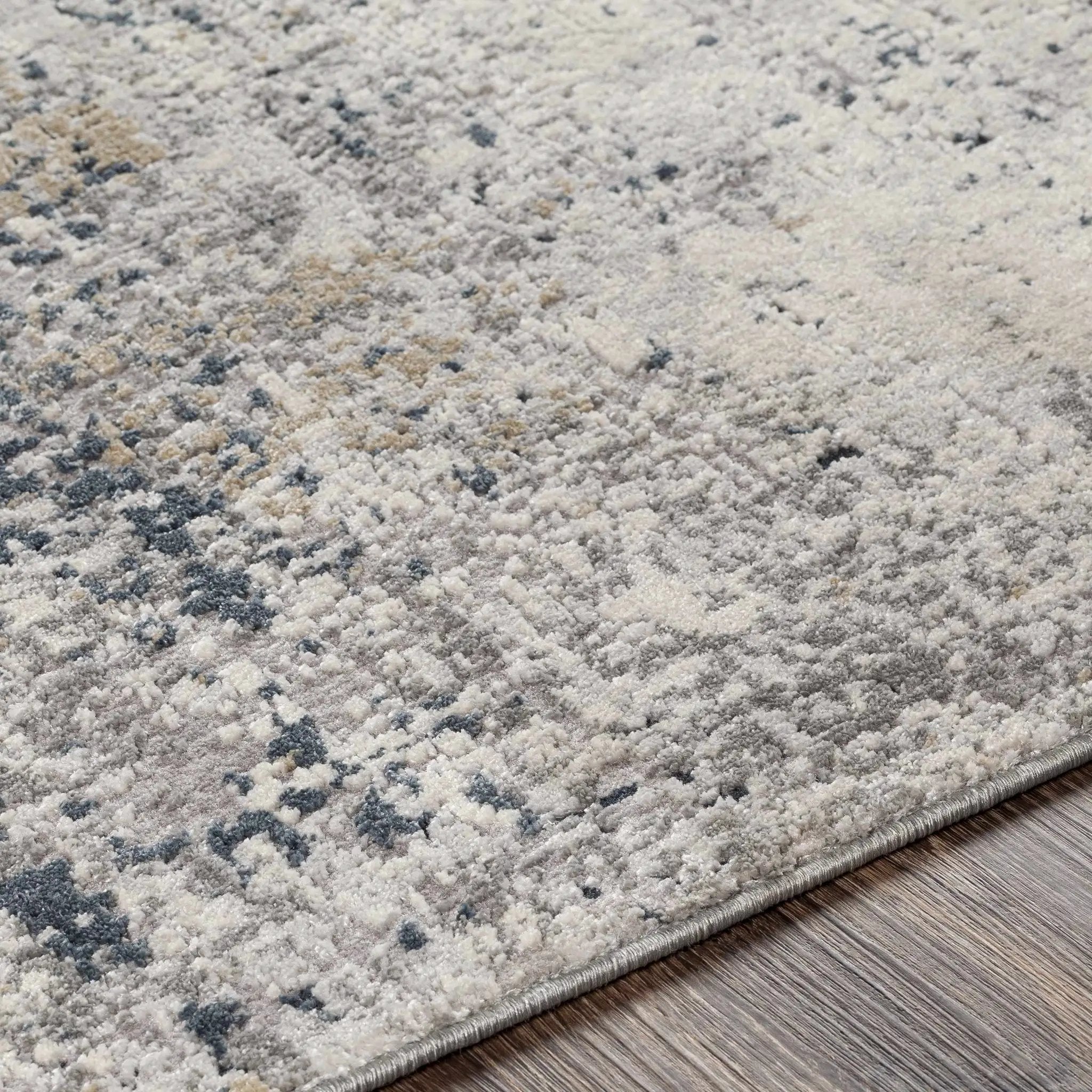 Higden Abstract Denim Blue Rug by Boutique Rugs