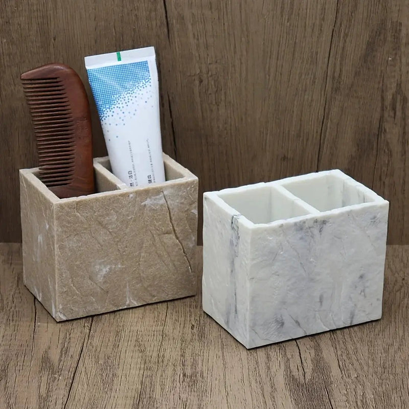High-End Resin Bathroom Set with Empty Bottles for Hand Soap, Shampoo, and Various Lotions - Includes Toothbrush Holder, Mouthwash Cup, Soap Dish - Practical and Stylish Design, a Great Bathroom Kit, Bathroom Storage Cabinet, by House Of Avana