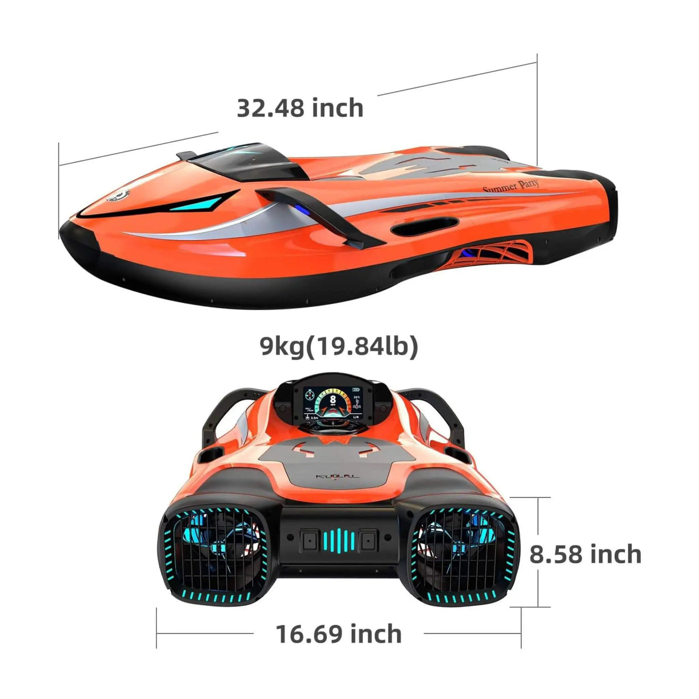 High-Performance Electric 800W Dual Motor Underwater Diving Scooter (SAK39286) by SAKSBY WHOLESALE