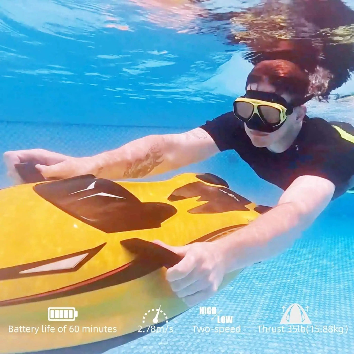 High-Performance Electric 800W Dual Motor Underwater Diving Scooter (SAK39286) by SAKSBY WHOLESALE