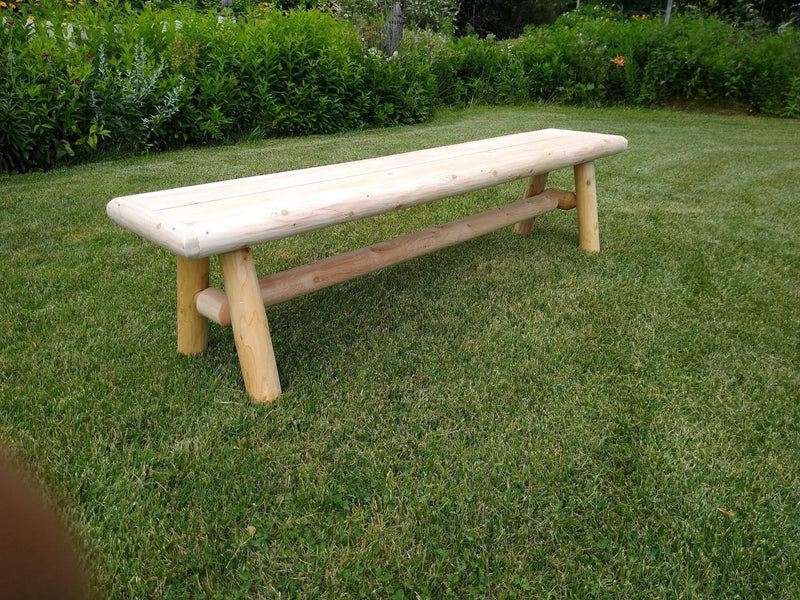 Handmade Solid Wooden Bench by Cedar Creek Rustic Furniture