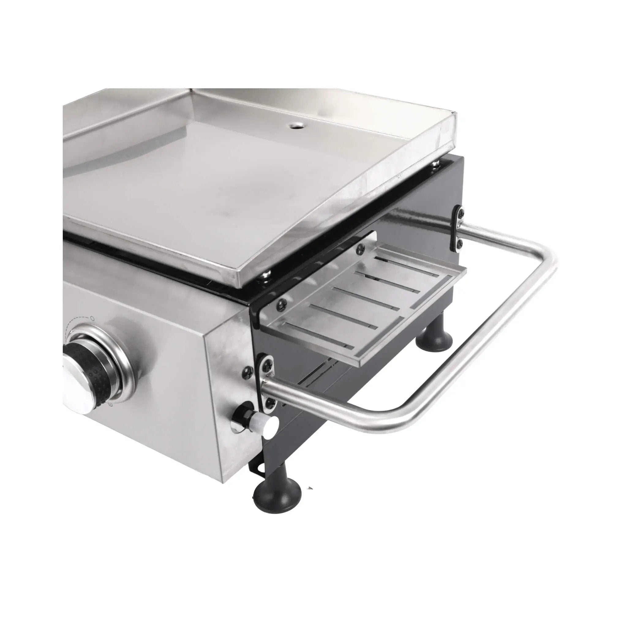 High Temperature 40K BTU 2-Burner Stainless Steel Plancha Combo Gas Grill (SAK71285) by SAKSBY WHOLESALE
