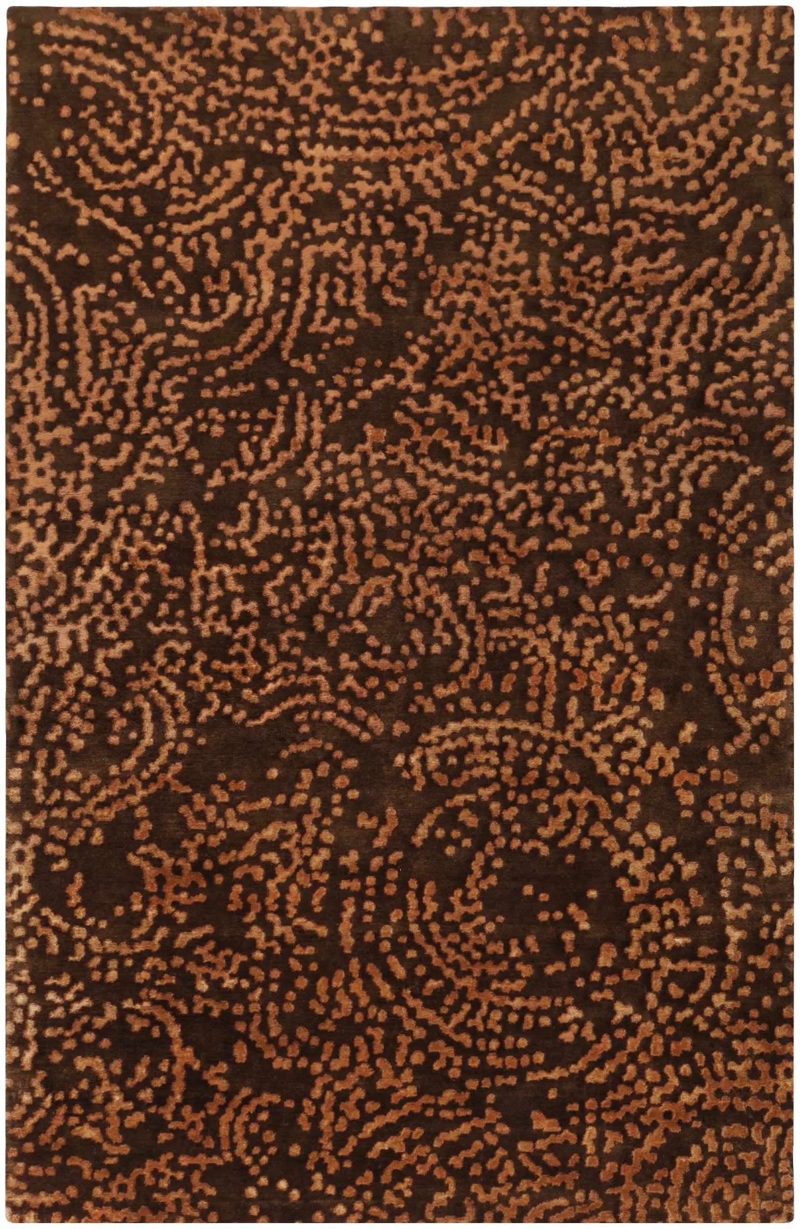 Pensacola 5x8 Brown Premium Wool&Viscose Rug - Clearance by Boutique Rugs