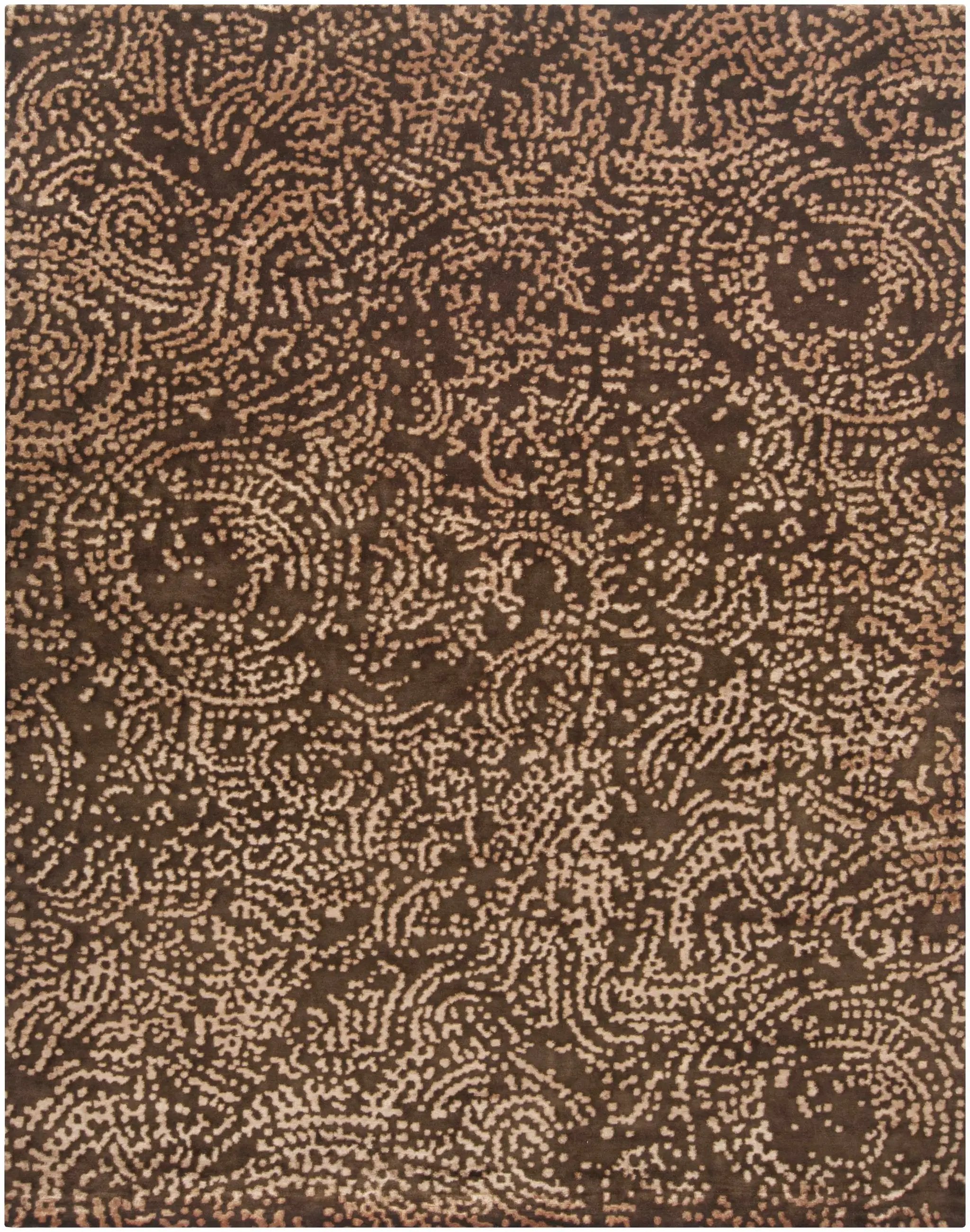 Pensacola 5x8 Brown Premium Wool&Viscose Rug - Clearance by Boutique Rugs