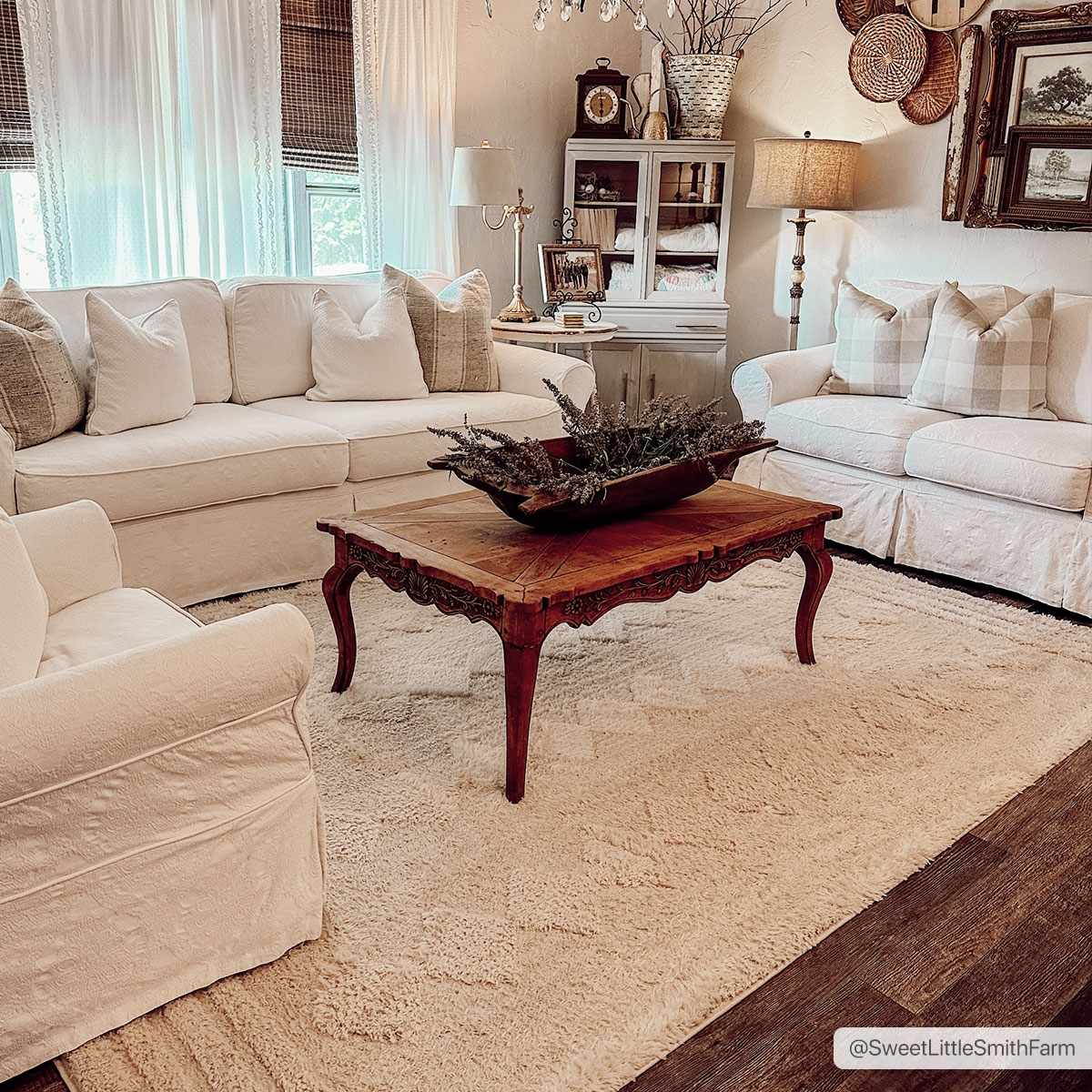 Hija Cream High-Low Area Rug - Clearance by Boutique Rugs