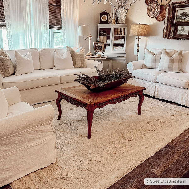 Hija Cream High-Low Area Rug - Clearance by Boutique Rugs