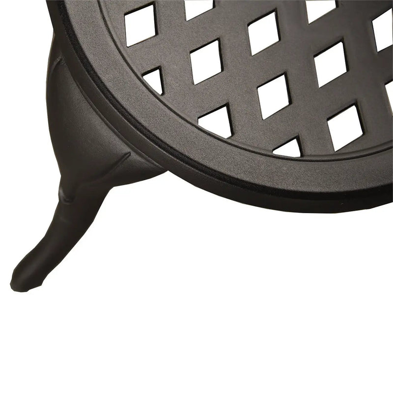 Modern Outdoor Patio Garden Aluminum 3 Piece Bistro Set in Sand Black by Sharicks
