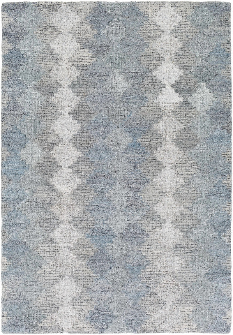 Hale Gray&Slate Diamonds Wool&Viscose Rug - Clearance by Boutique Rugs