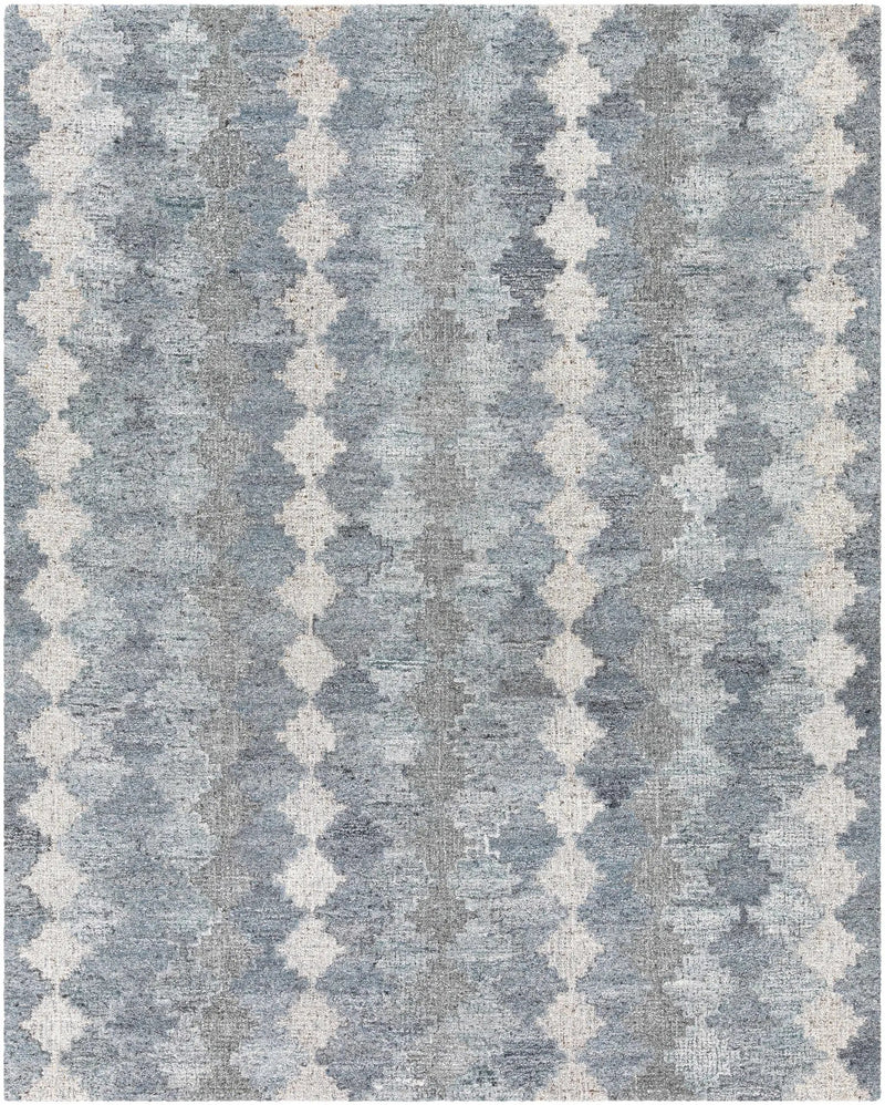 Hale Gray&Slate Diamonds Wool&Viscose Rug - Clearance by Boutique Rugs
